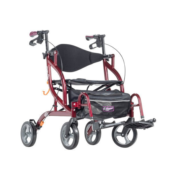 Airgo Fusion F20 Side-Folding Rollator & Transport Chair Cranberry | 700-935CR