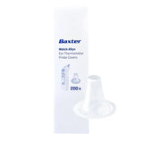 Box of Welch Allyn ear thermometer probe covers with one cover displayed in front.