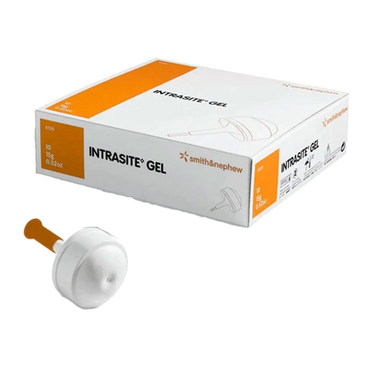 Intrasite Gel wound care dressing box and applicator for medical use